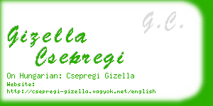 gizella csepregi business card